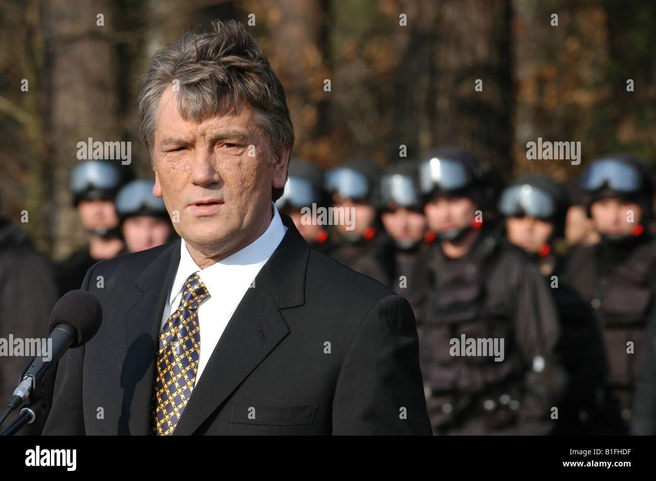 President of Ukraine Viktor Yushchenko Stock Photo
