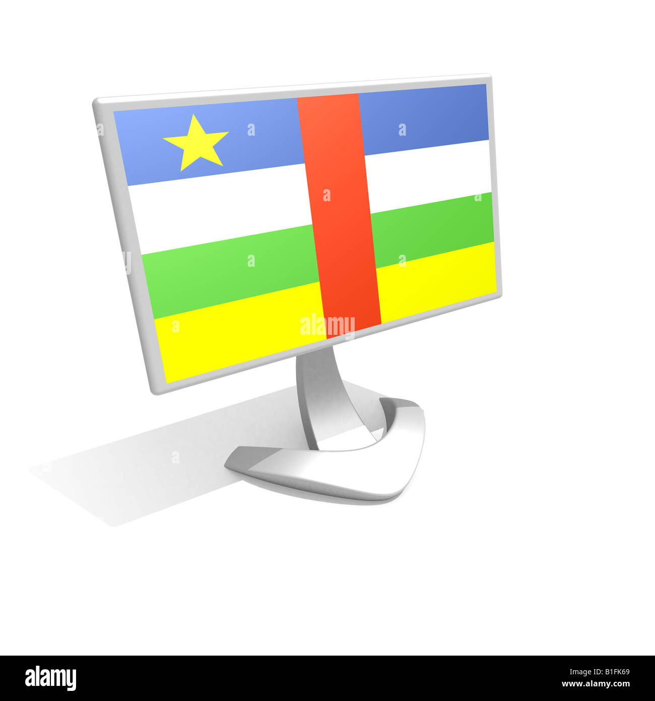 Flag of Central African Republic Stock Photo - Alamy