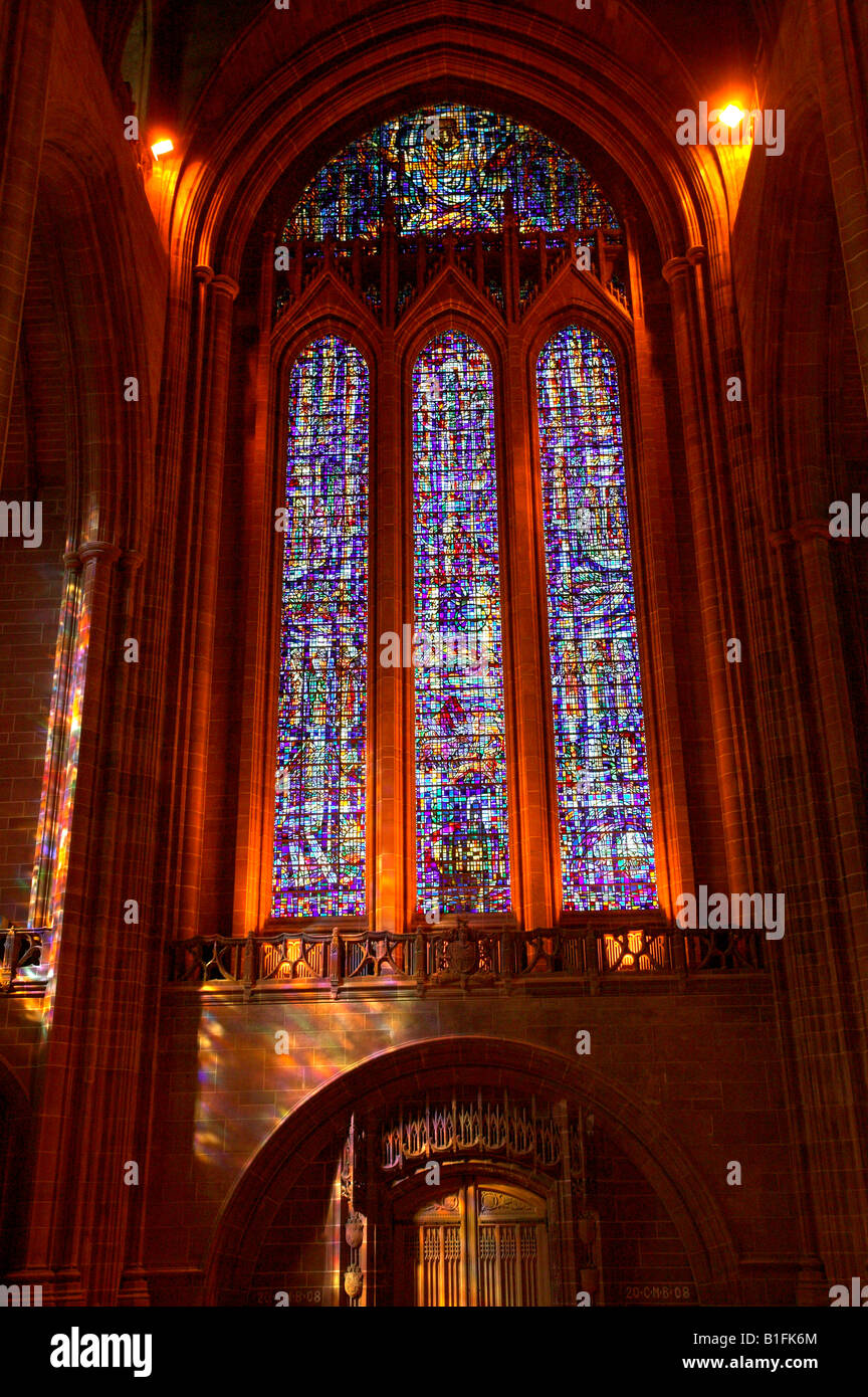 Liverpool Cathedral Stained Glass Stock Photos & Liverpool ...