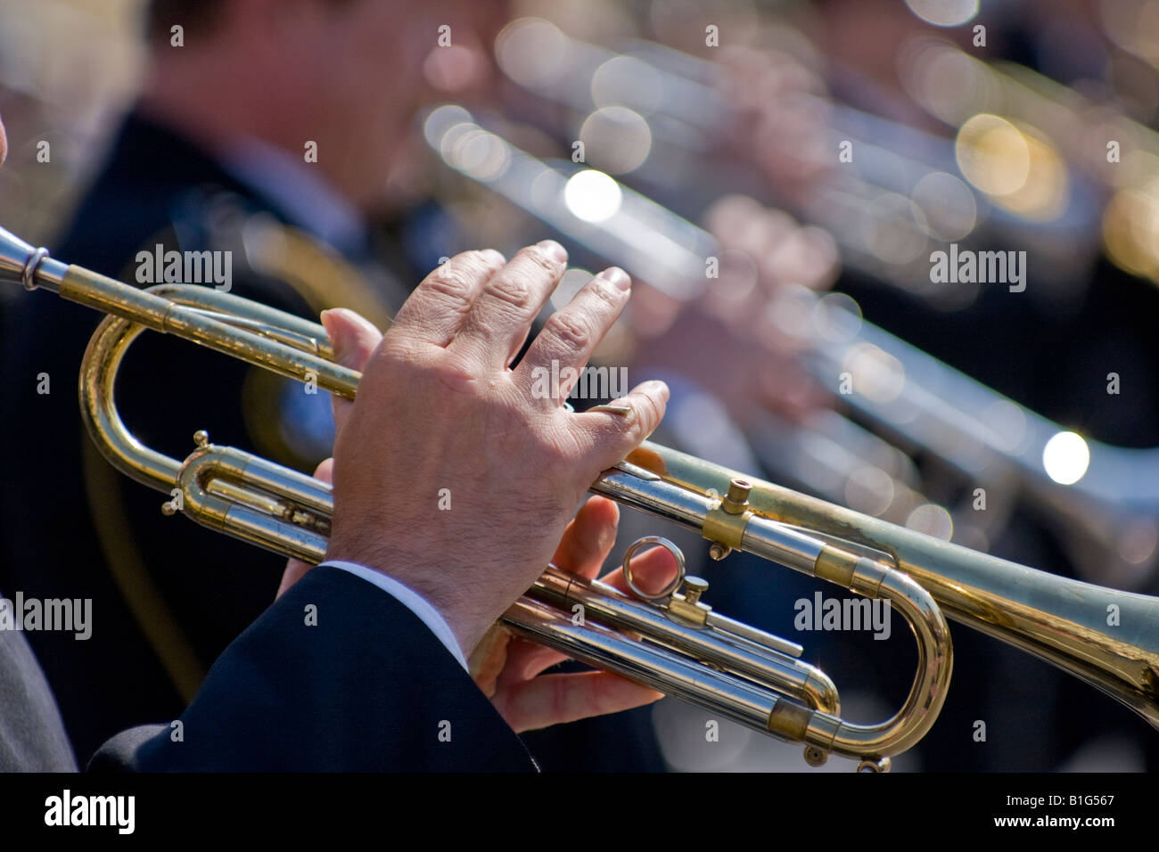 Military Brass Band Stock Photo