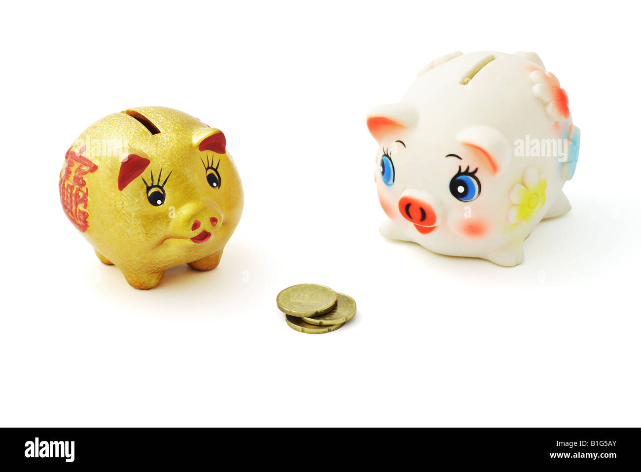 Gold Chinese Piggy Bank - Ceramic