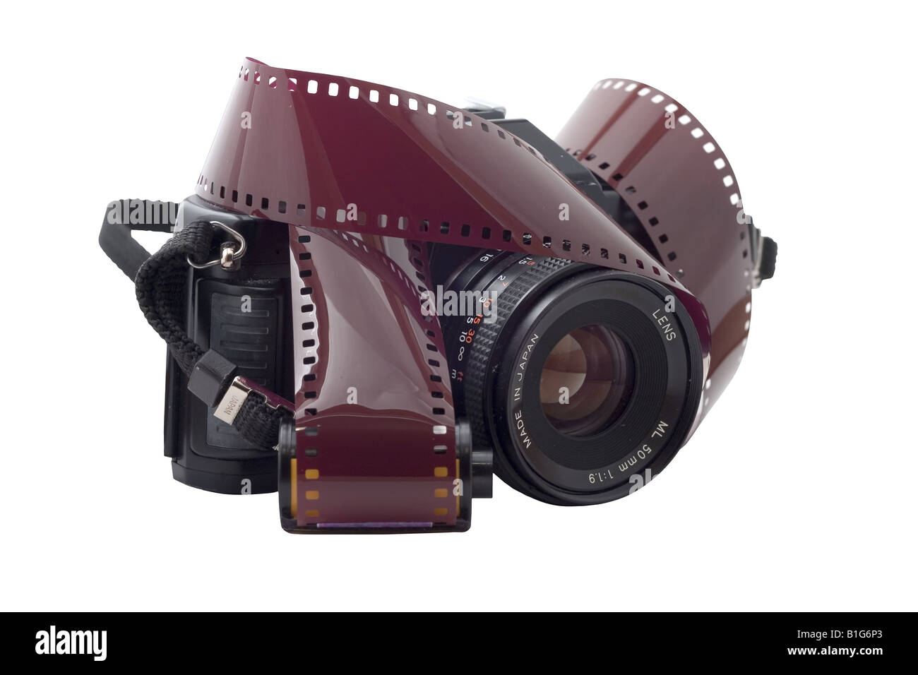 film camera with unrolled film Stock Photo - Alamy