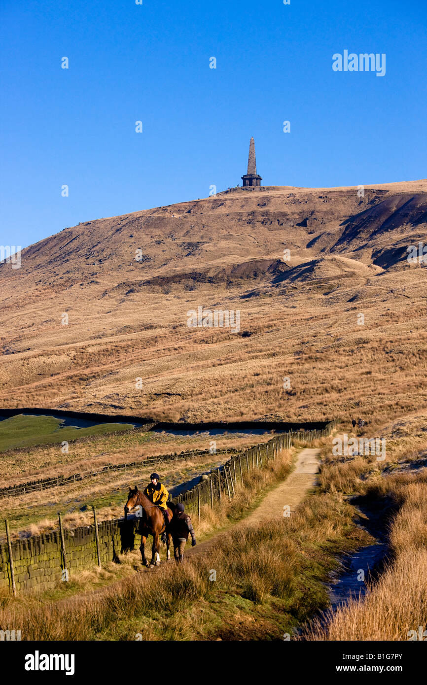 Stoodley Pike from Mankinholes Calderdale West Yorkshire Stock Photo