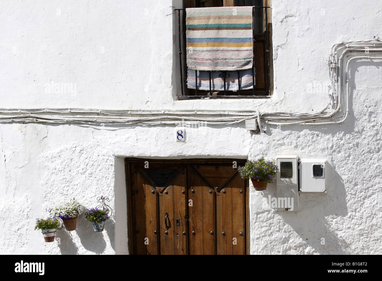 Front of house Alpujarras, Andalucia, Spain Stock Photo