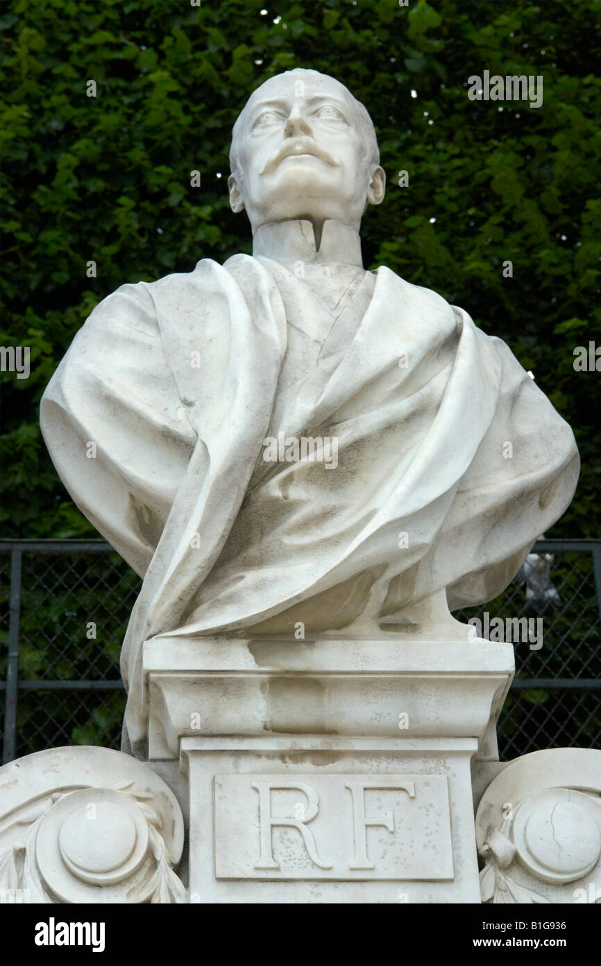 Sculpture of Waldeck Rousseau in Tuileries Gardens Paris France Stock Photo