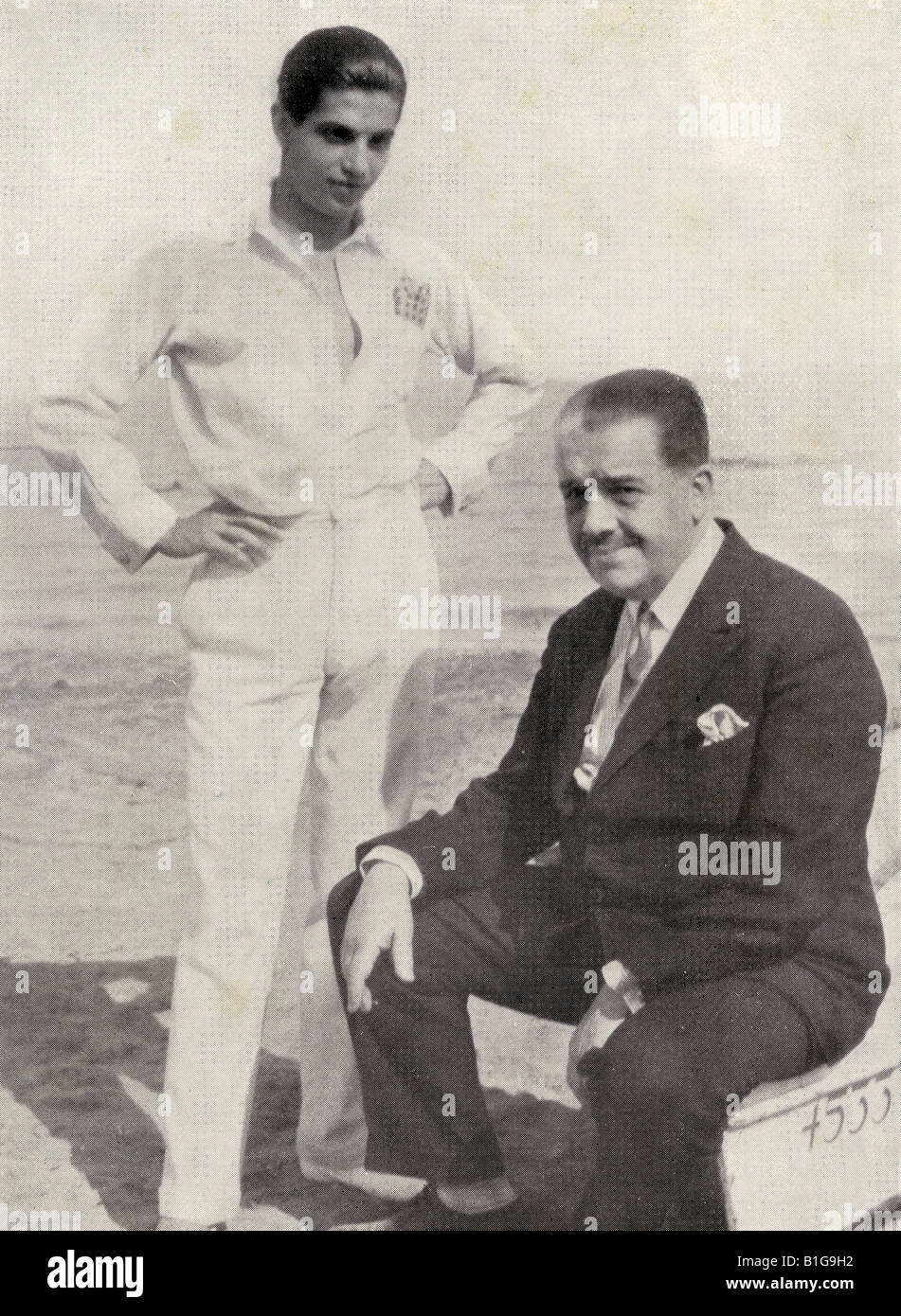 Sergei Pavlovich Diaghilev and Serge Lifar Stock Photo