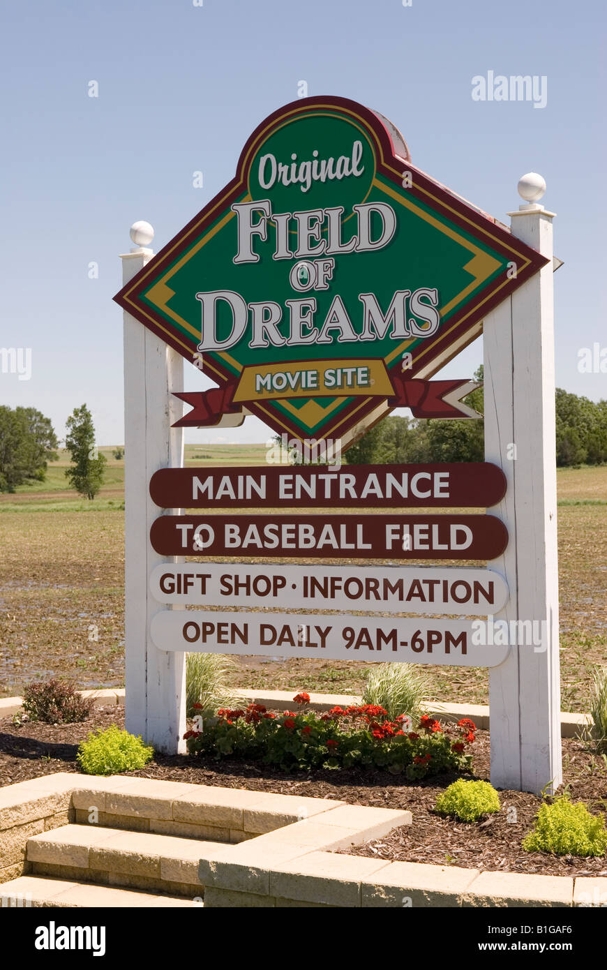Field of Dreams Movie Site Sign Dyersville Iowa USA Stock Photo Alamy