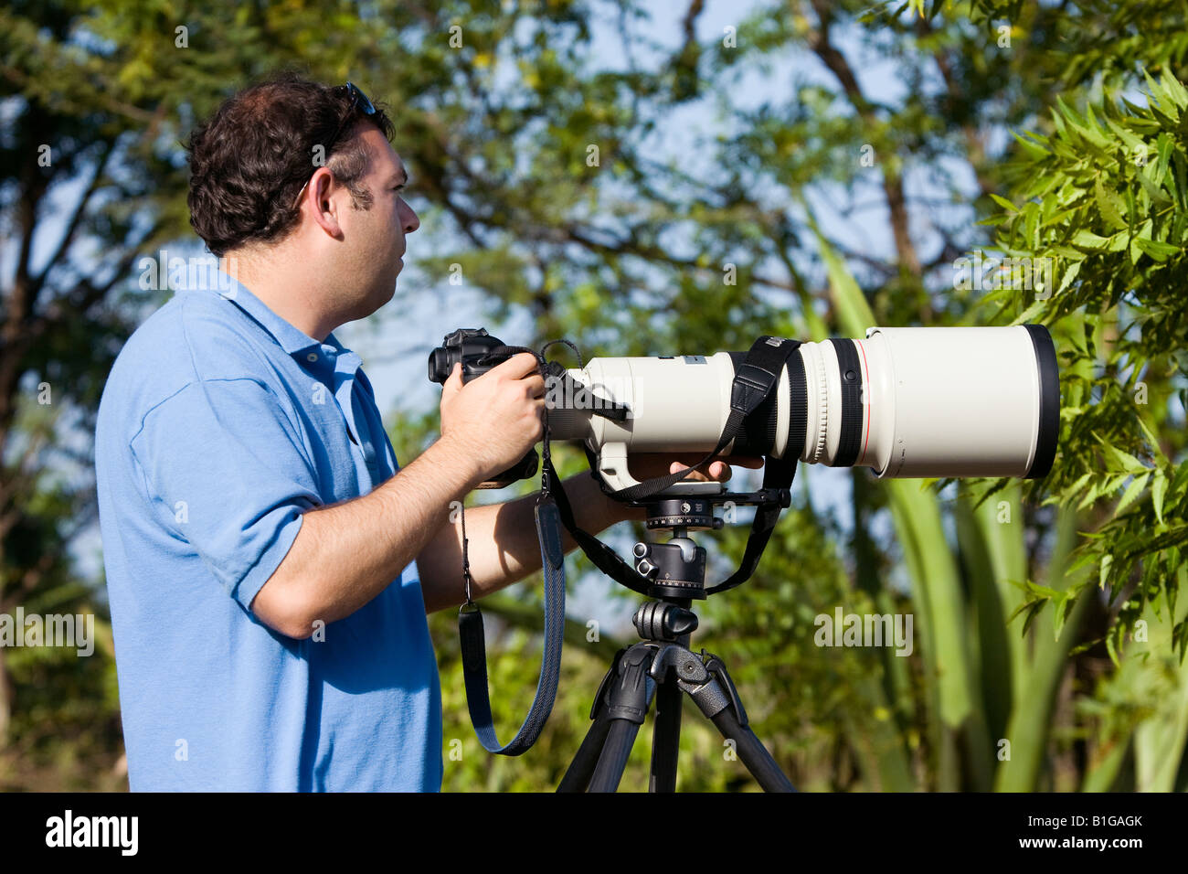 Marine photographer Cory Silken taking photographs during the 2008