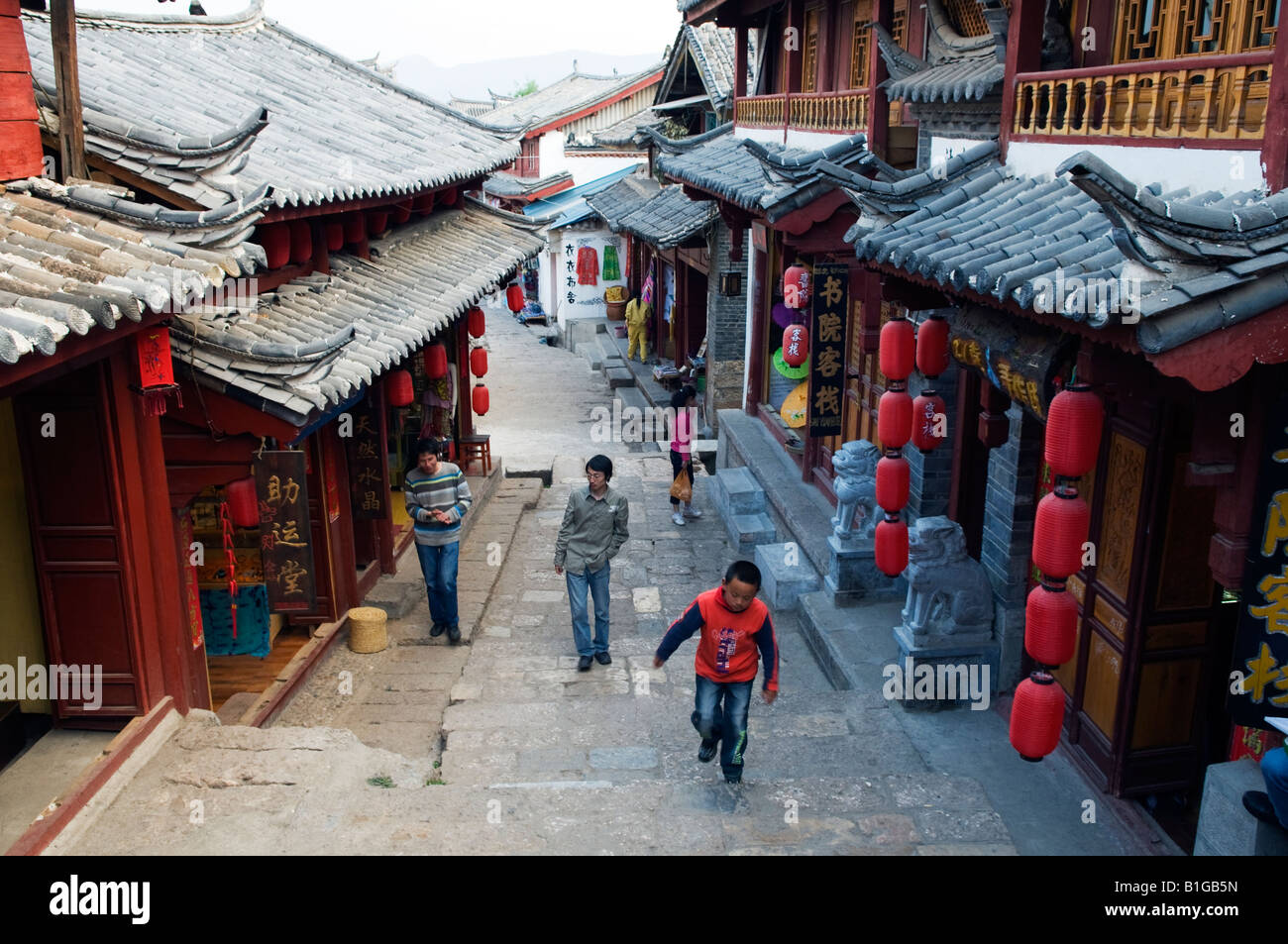 China Yunnan province Lijiang town Unesco World Heritage Site Stock ...