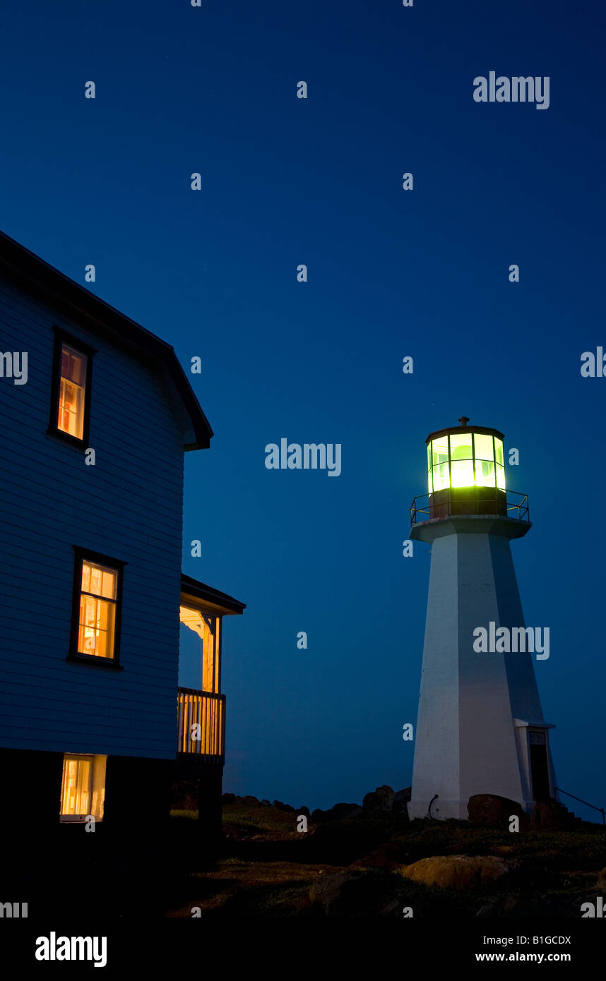 twilight at Quirpon Island lighthouse inn, Newfoundland & Labrador, Canada Stock Photo Alamy