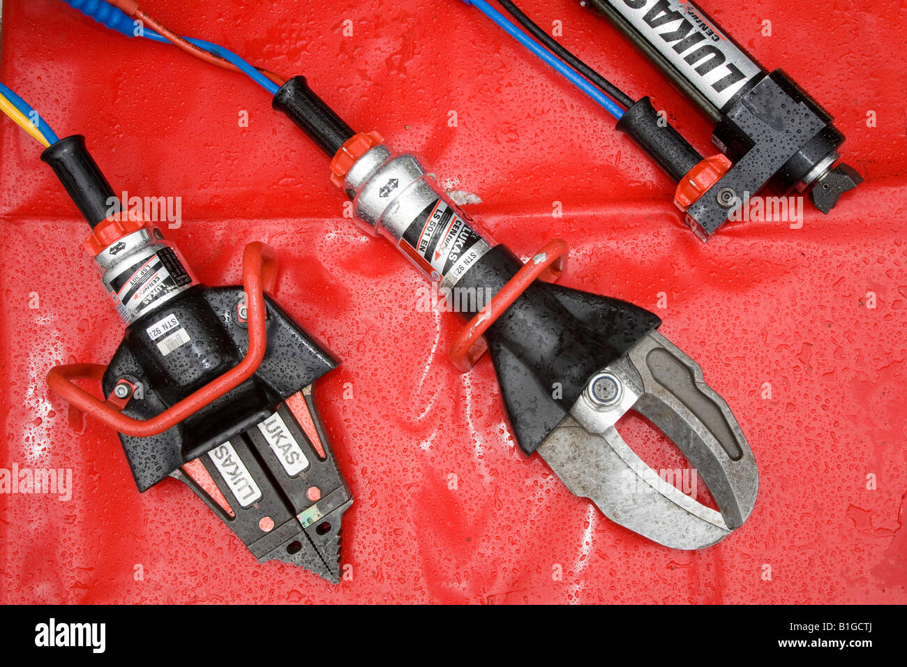 Three Fire & Rescue Service LUKAS Hydraulic Rams, Set of Irons' UK