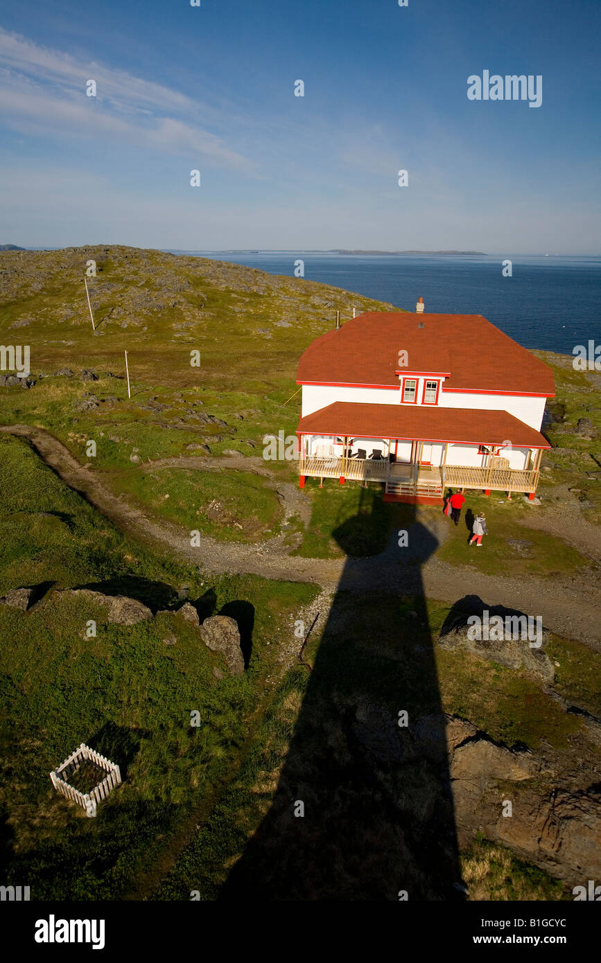 Quirpon Island Lighthouse Inn viewed from top of lighthouse Newfoundland Labrador Canada Stock