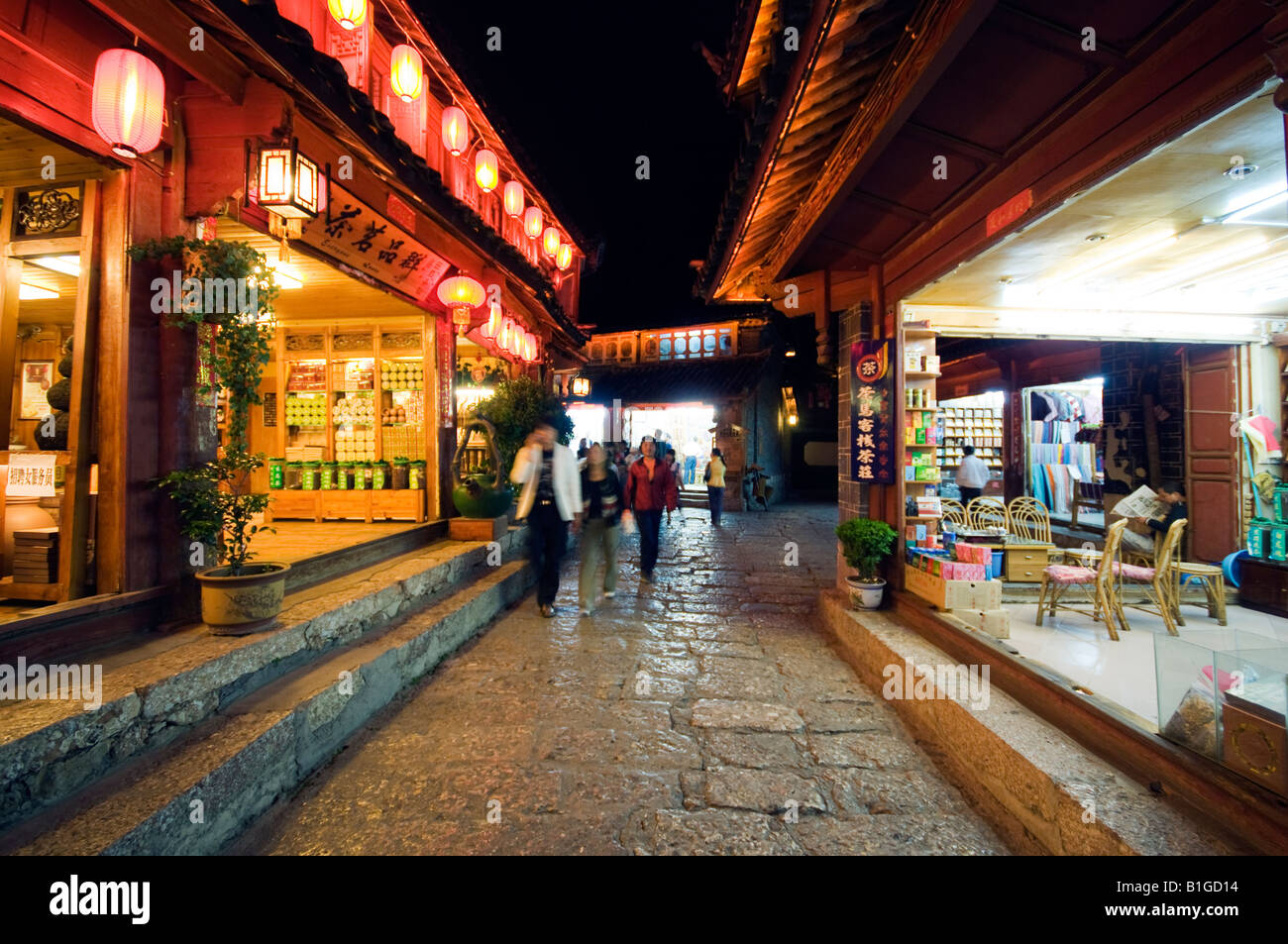 China Yunnan province Lijiang town Unesco World Heritage Site Stock ...
