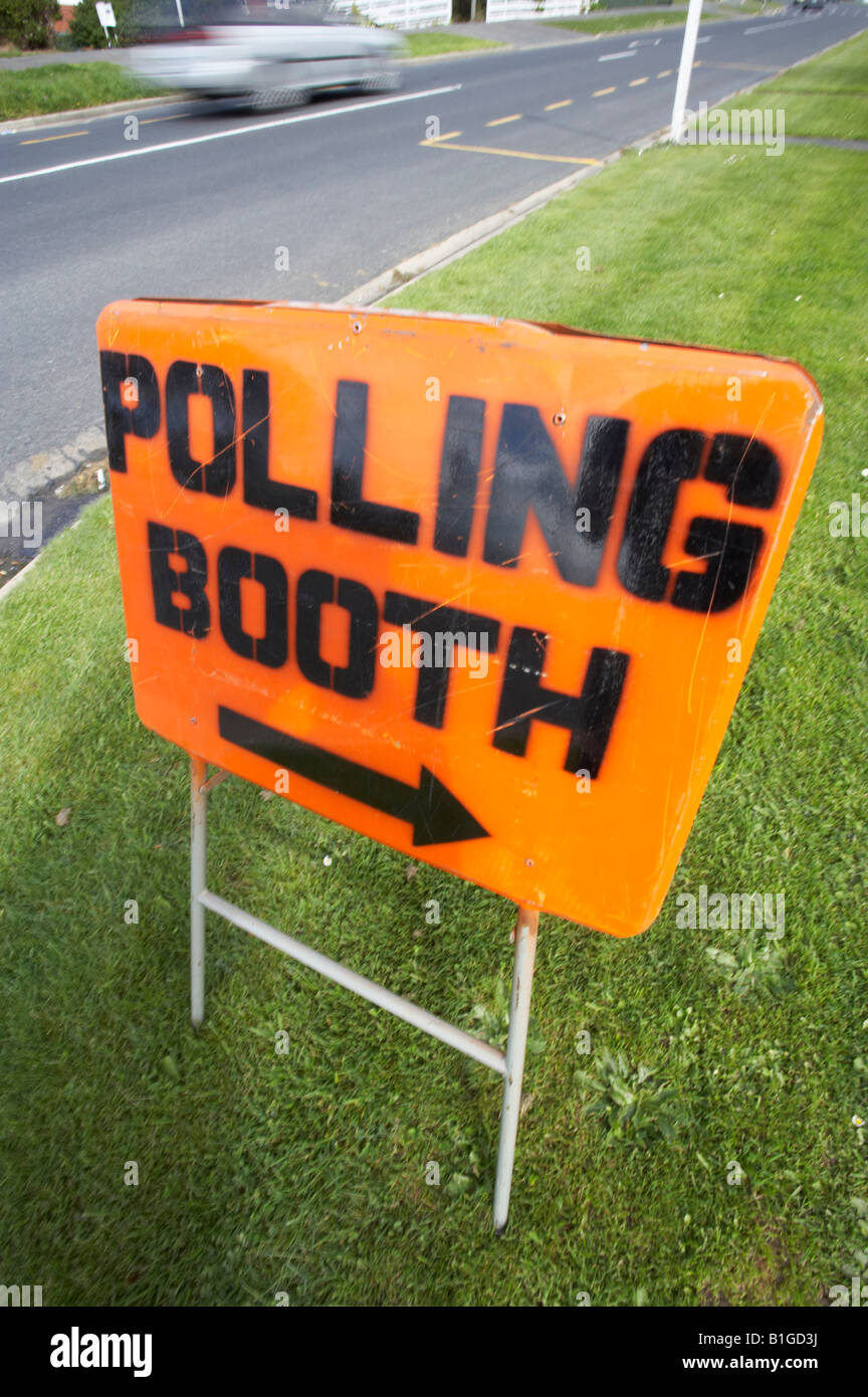 Election Sign Dunedin South Island New Zealand Stock Photo - Alamy