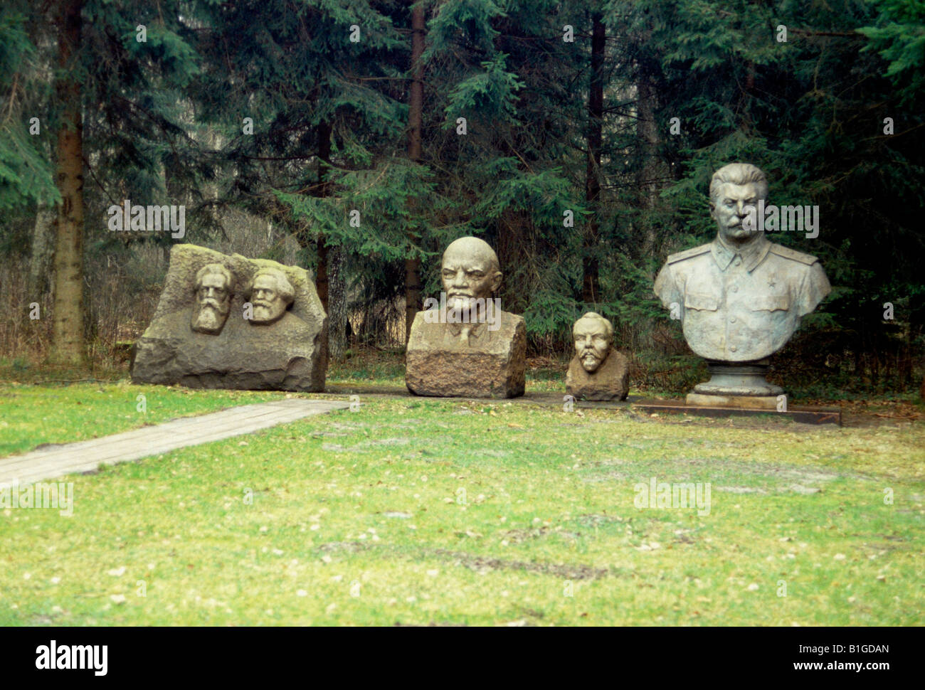 Statues of Lenin, Stalin et al, Grutas Park, Druskininkai, Lithuania Stock Photo