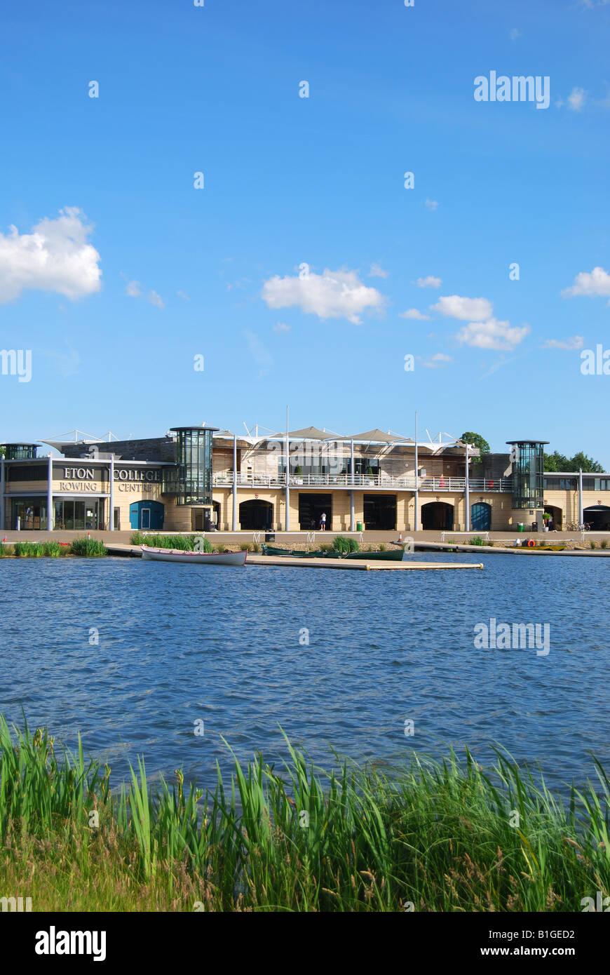 Eton College Rowing Centre, Dorney Lake, Dorney, Buckinghamshire, England, United Kingdom Stock Photo