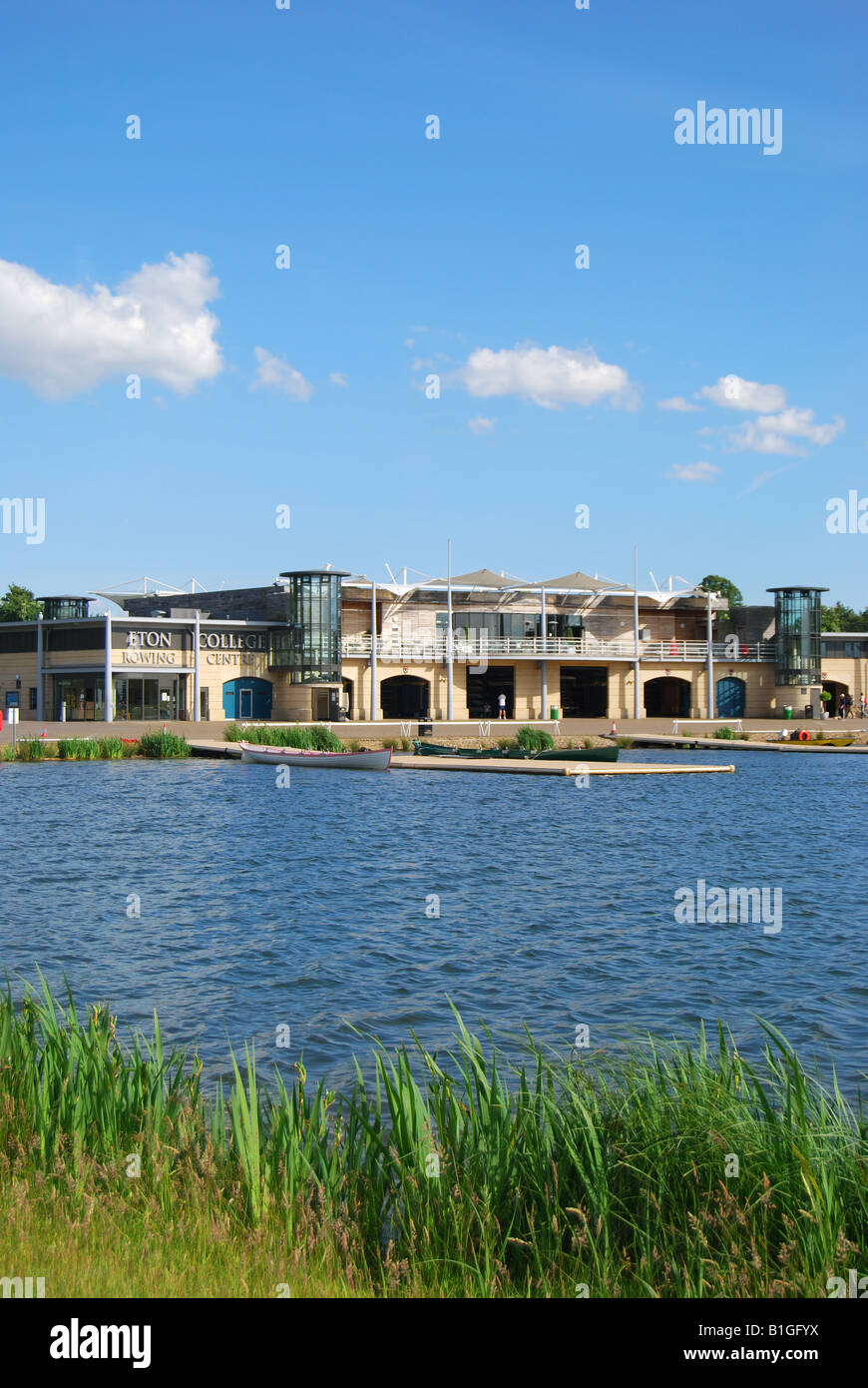 Eton College Rowing Centre, Dorney Lake, Dorney, Buckinghamshire, England, United Kingdom Stock Photo