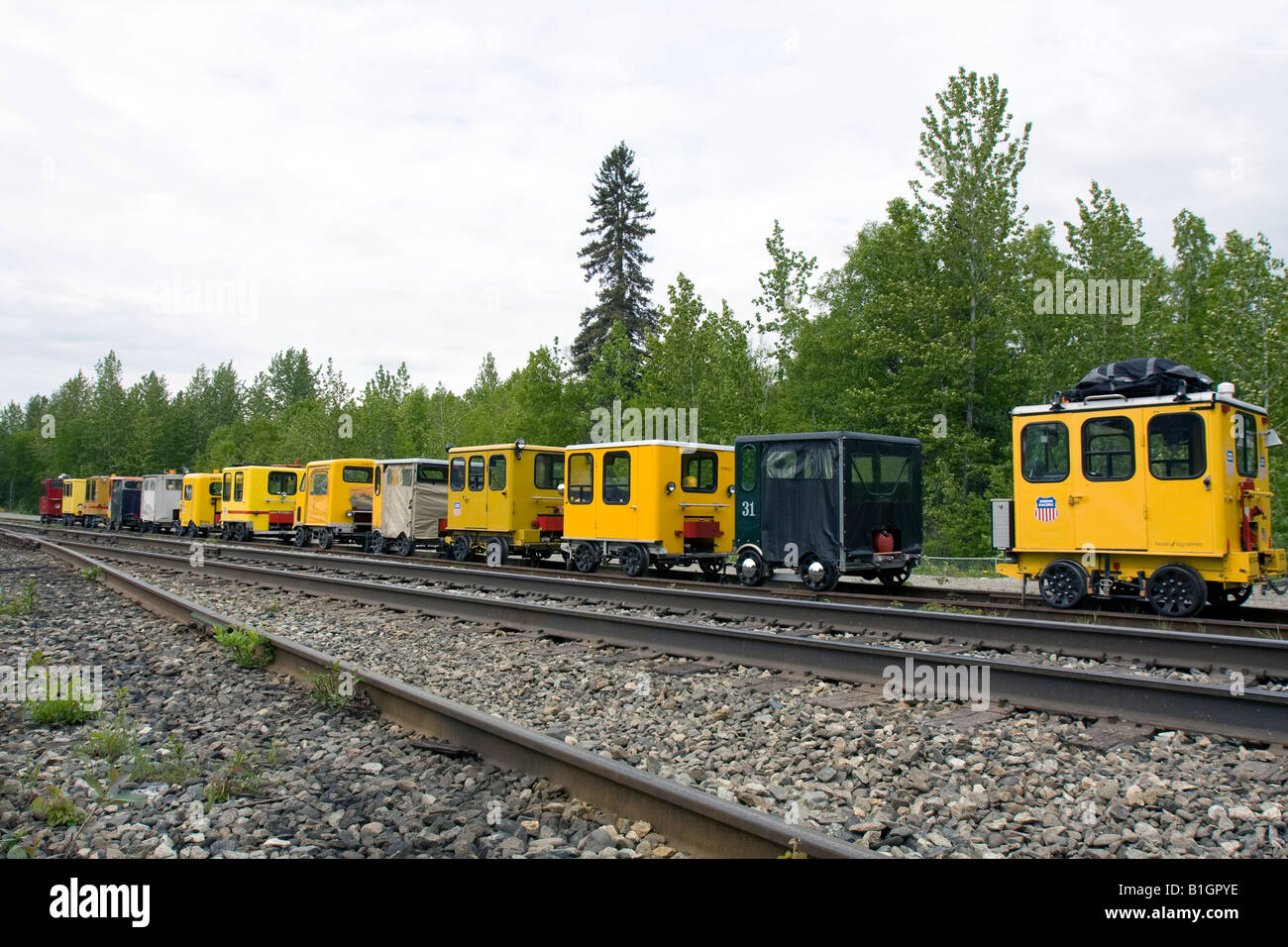 Gasoline powered Speeders at the Talkeetna Train Station, Alaska, USA