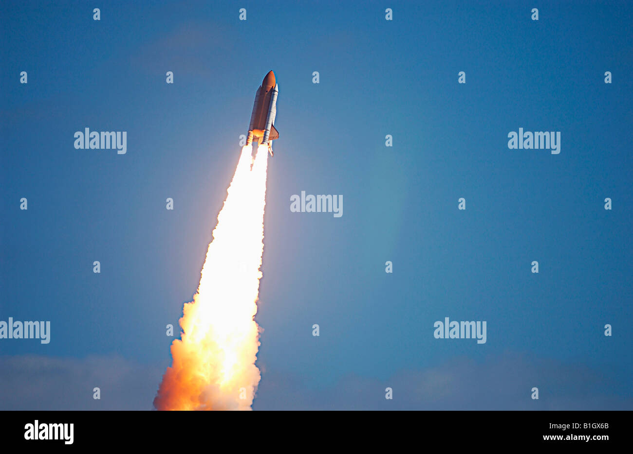 Space Shuttle Columbia at Lift Off Stock Photo