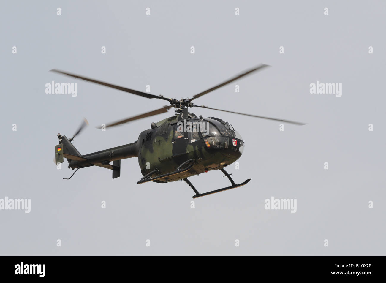 A german MBB Bo 105 army helicopter (Eurocopter EC 135) Stock Photo