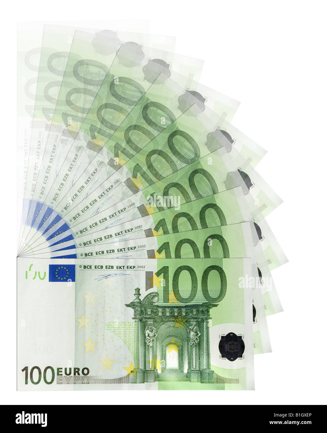 100 Euro banknotes Stock Photo