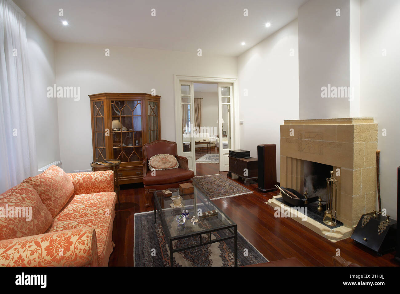 Cyprus, Living room of colonial style house Stock Photo Alamy