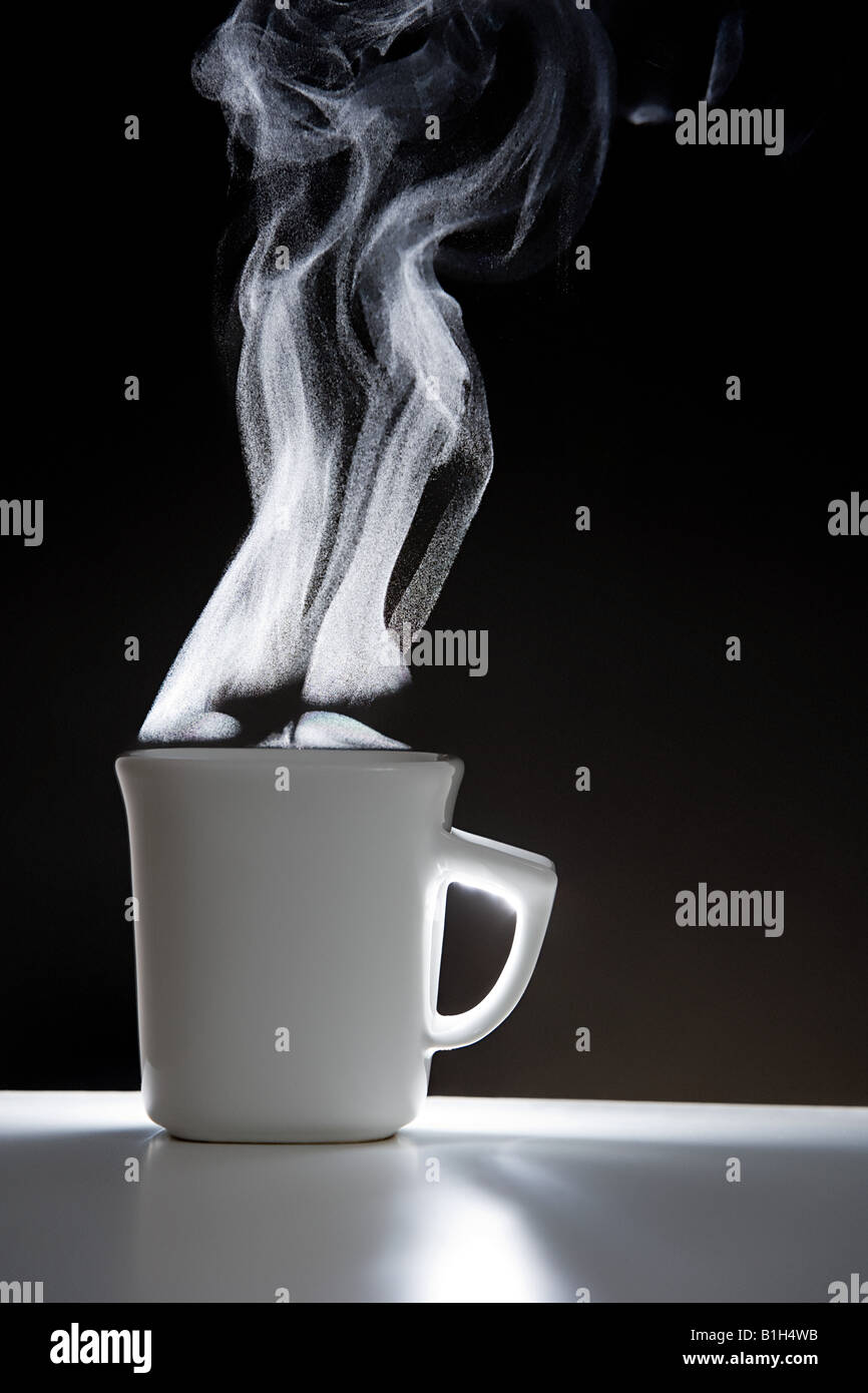 Hot drink with steam Stock Photo