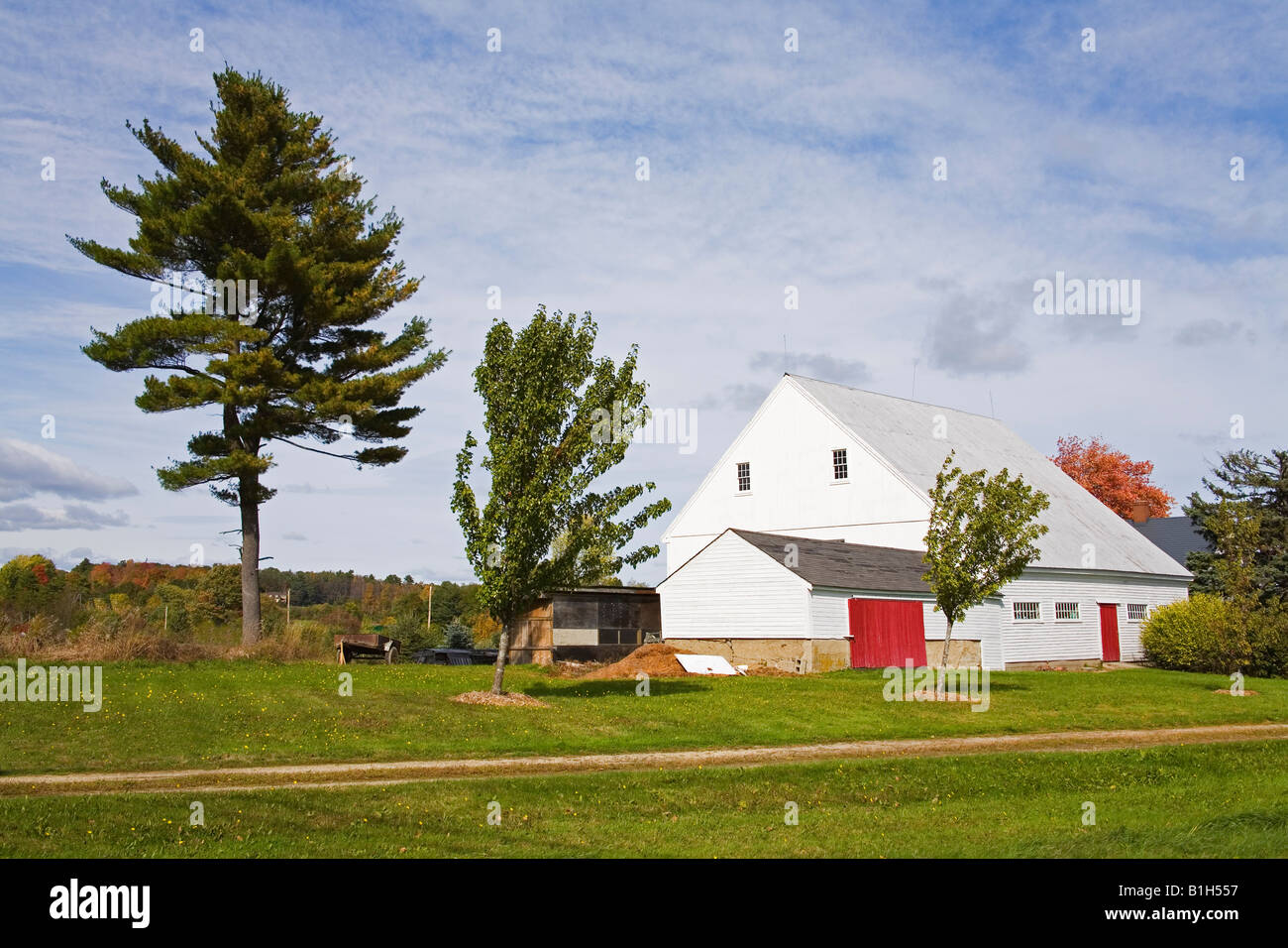 Barn in a field, New Hampshire, USA Stock Photo Alamy