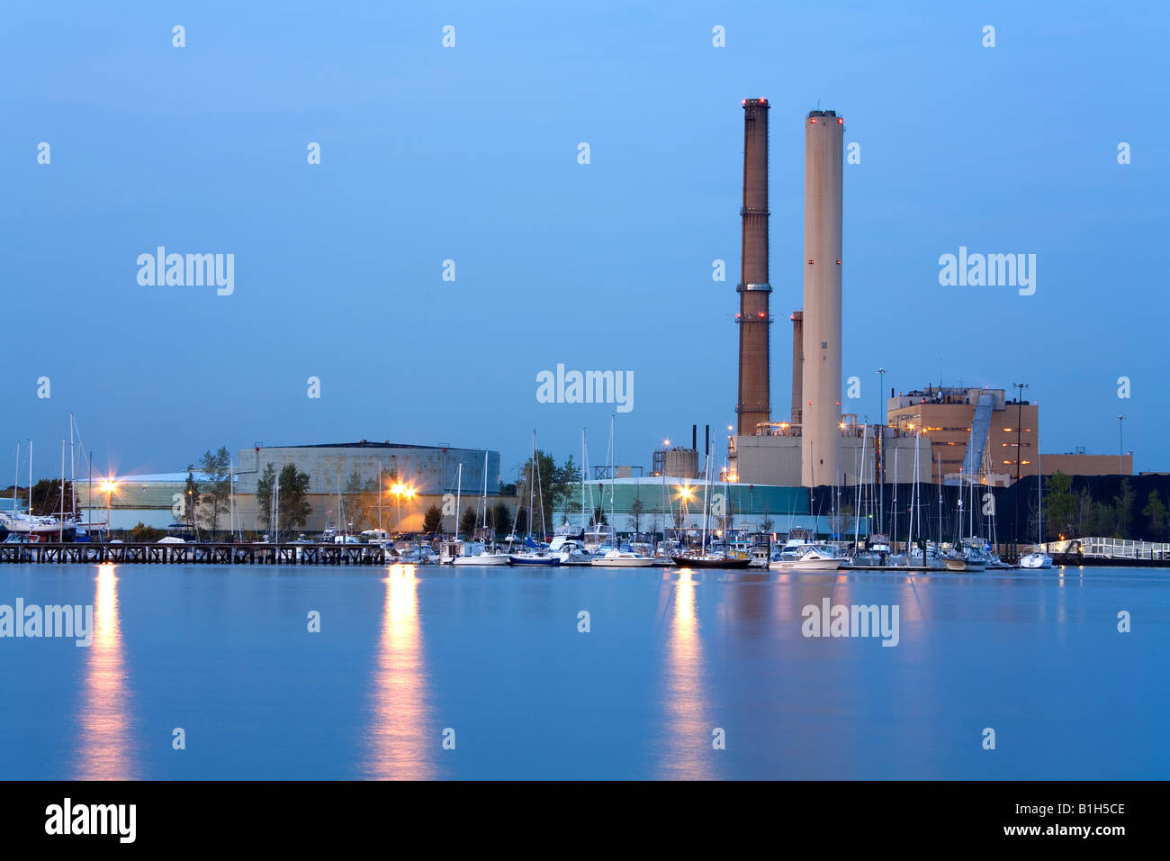 Power station at the waterfront, Salem Harbor Power Plant, Salem
