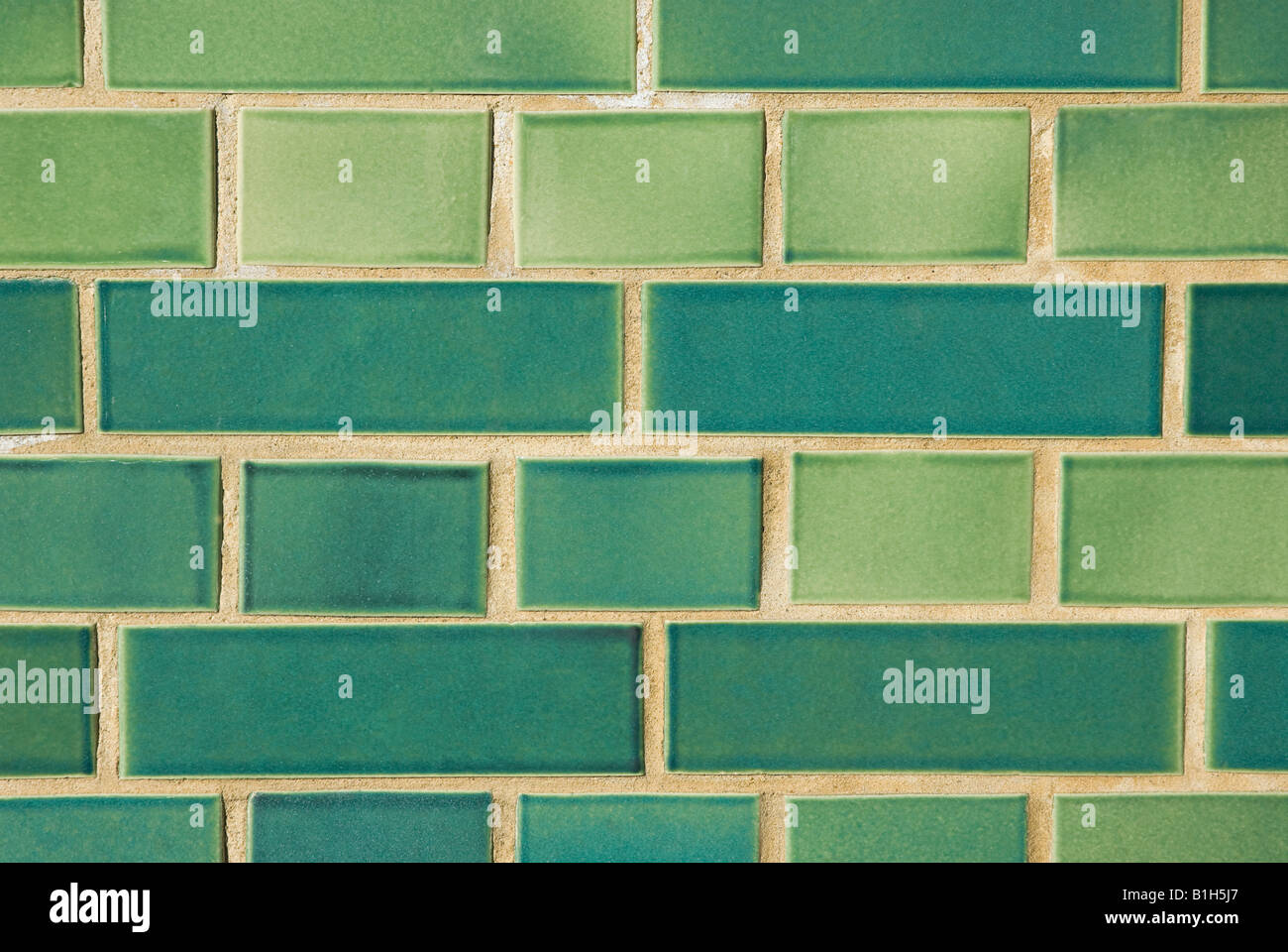 Green tiles Stock Photo