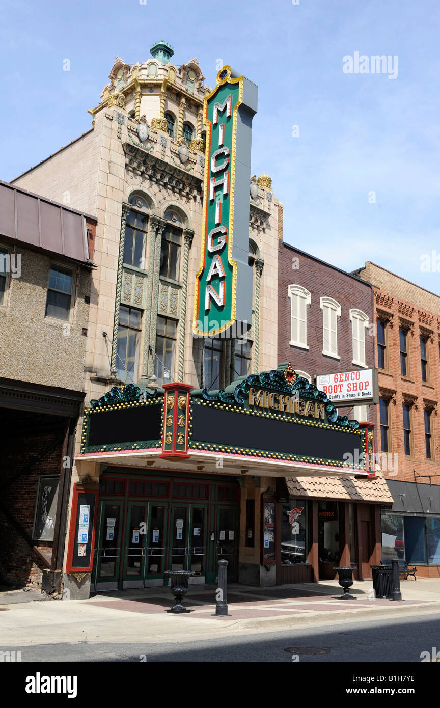 Historic Michigan Theater downtown Jackson Michigan Stock Photo Alamy