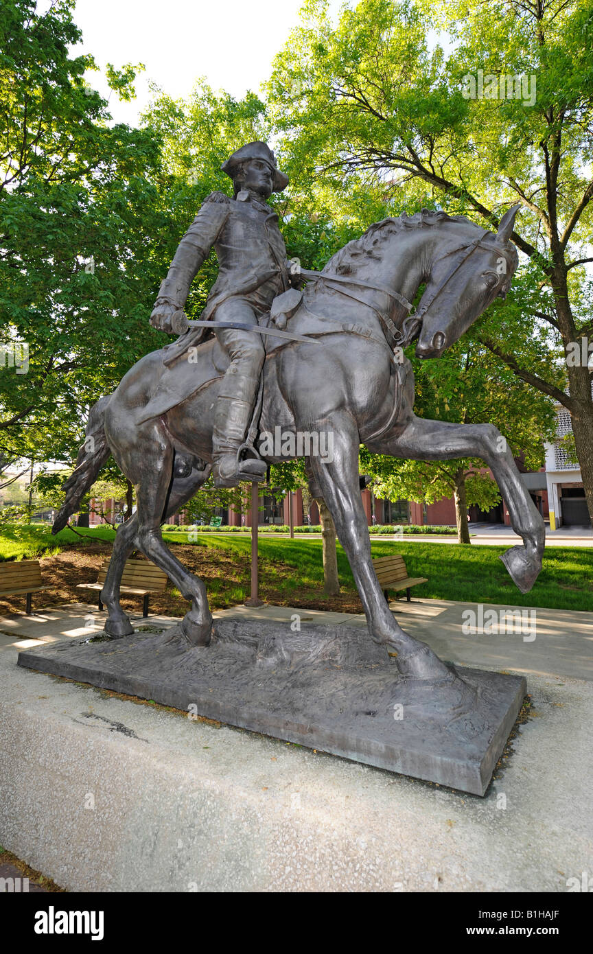 Statue of Anthony Wayne Fort Wayne Indiana Stock Photo Alamy