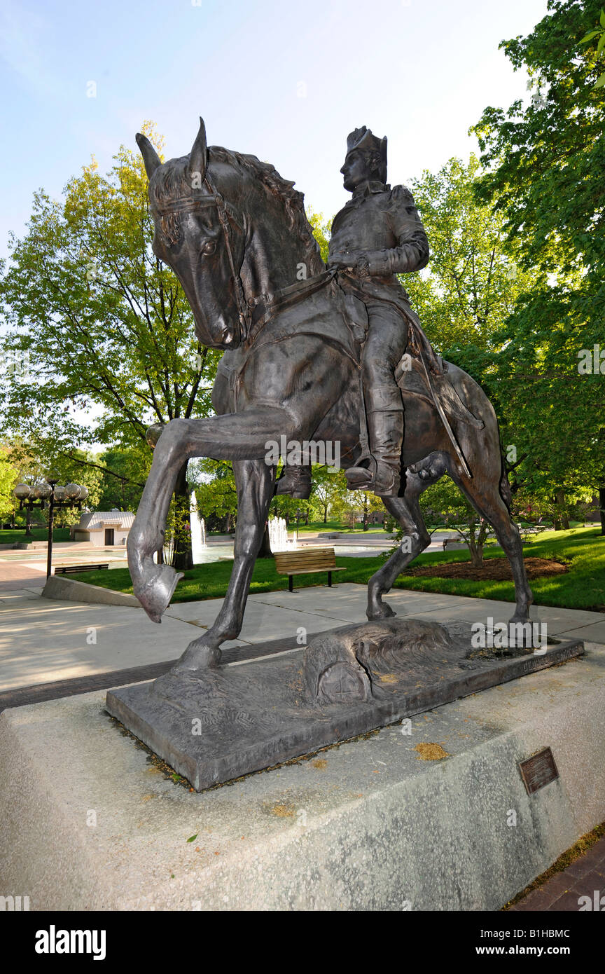 Statue of Anthony Wayne Fort Wayne Indiana Stock Photo Alamy