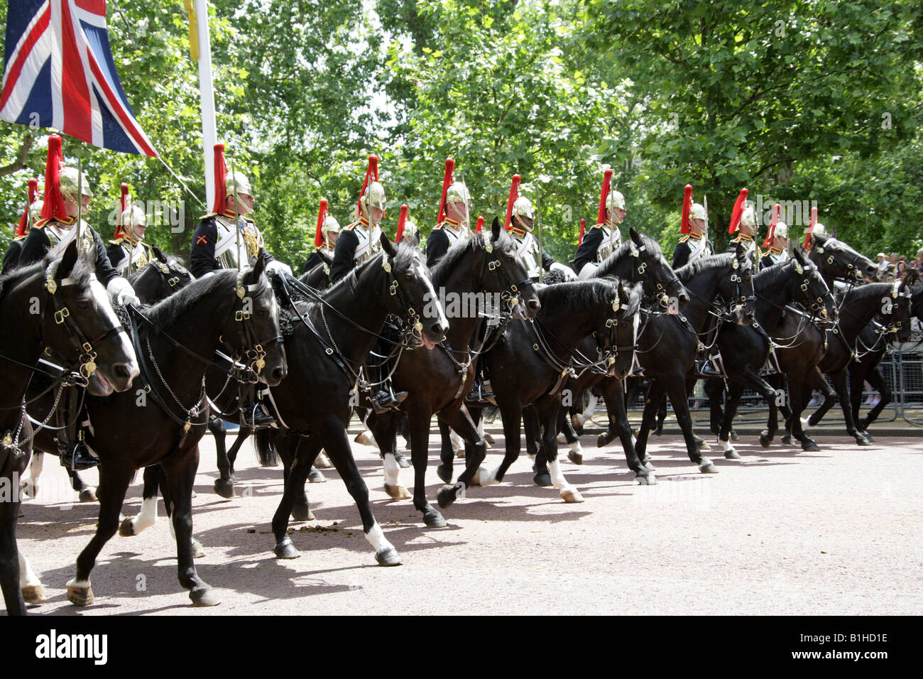Household Calvary, Blues and Royals, The Mall, London, Trooping the Colour Ceremony, June 14th 2008 Stock Photo
