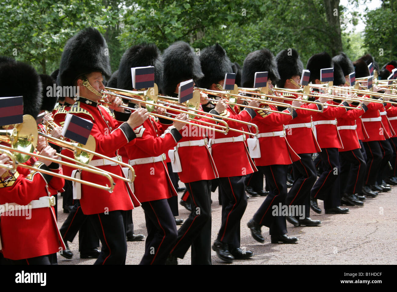 Grenadier Guards, Buckingham Palace, London, Trooping the Colour Ceremony, June 14th 2008 Stock Photo