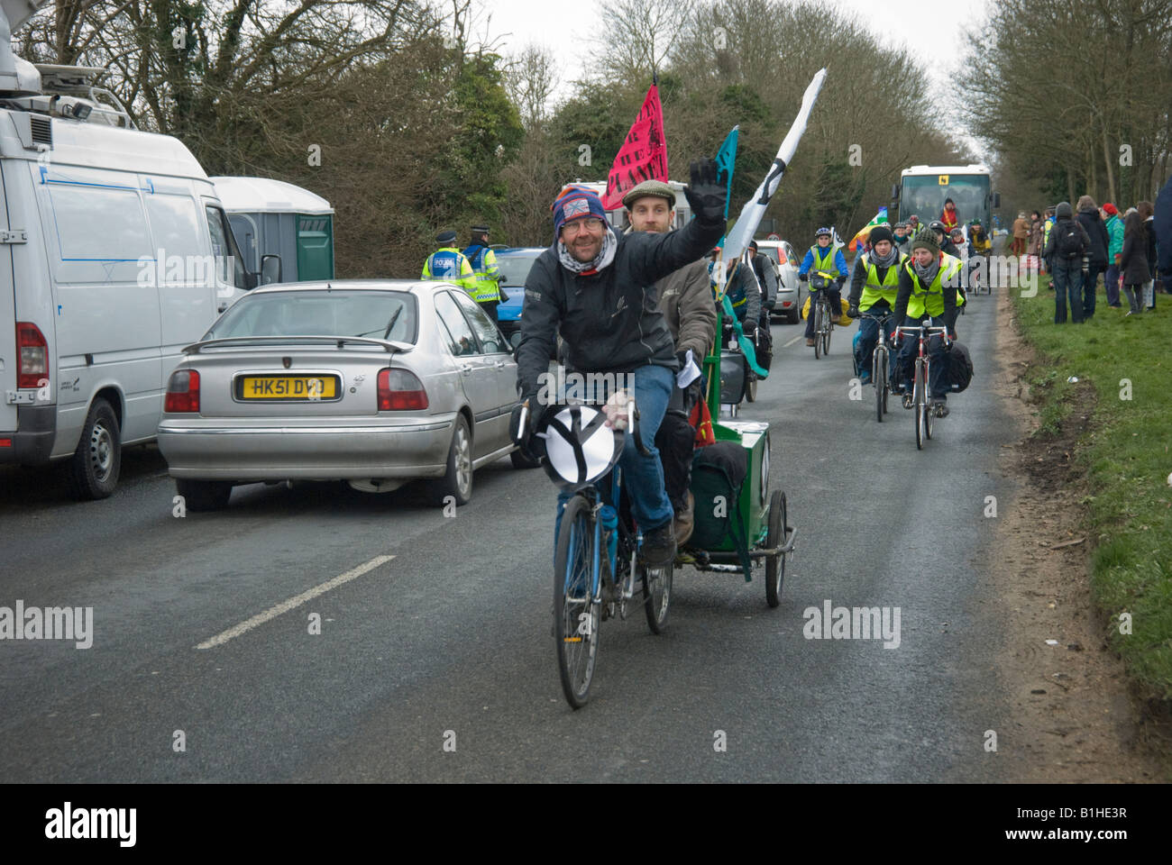 Bike not Bombs join the Aldermaston CND rally celebrating 50 years