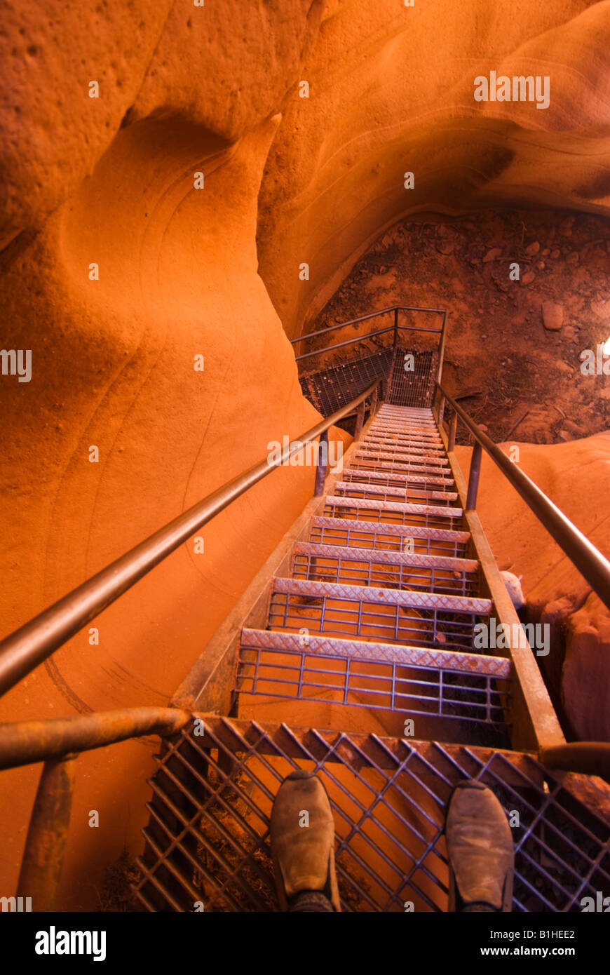 Ladders used to explore the sandstone slots of the Lower Antelope