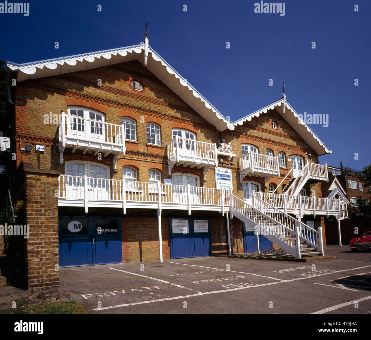 The Albany boathouse Teddington London England UK Stock Photo Alamy