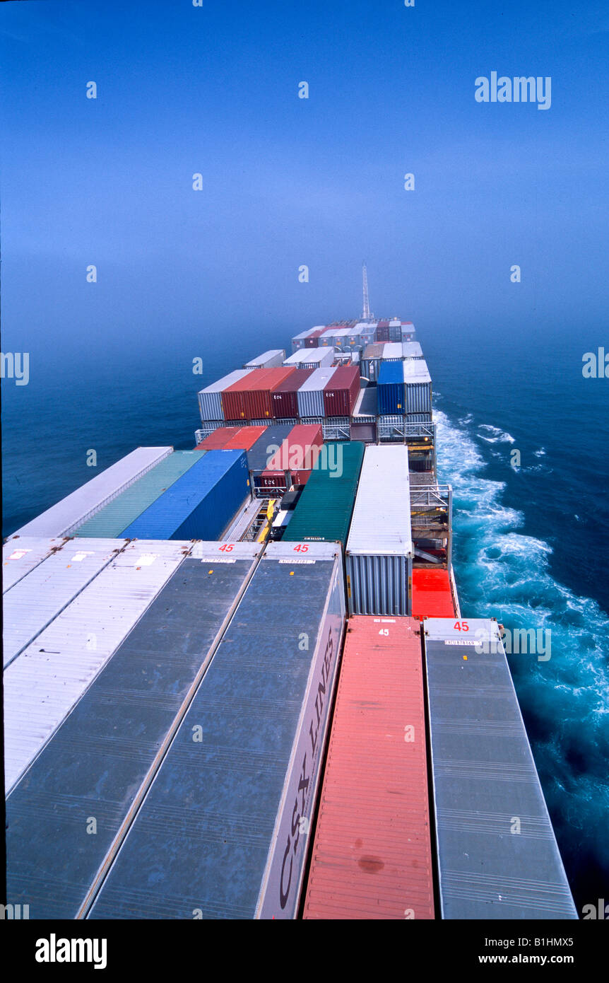 Pacific Ocean, Container Vessel, Horizon Anchorage, delivers between