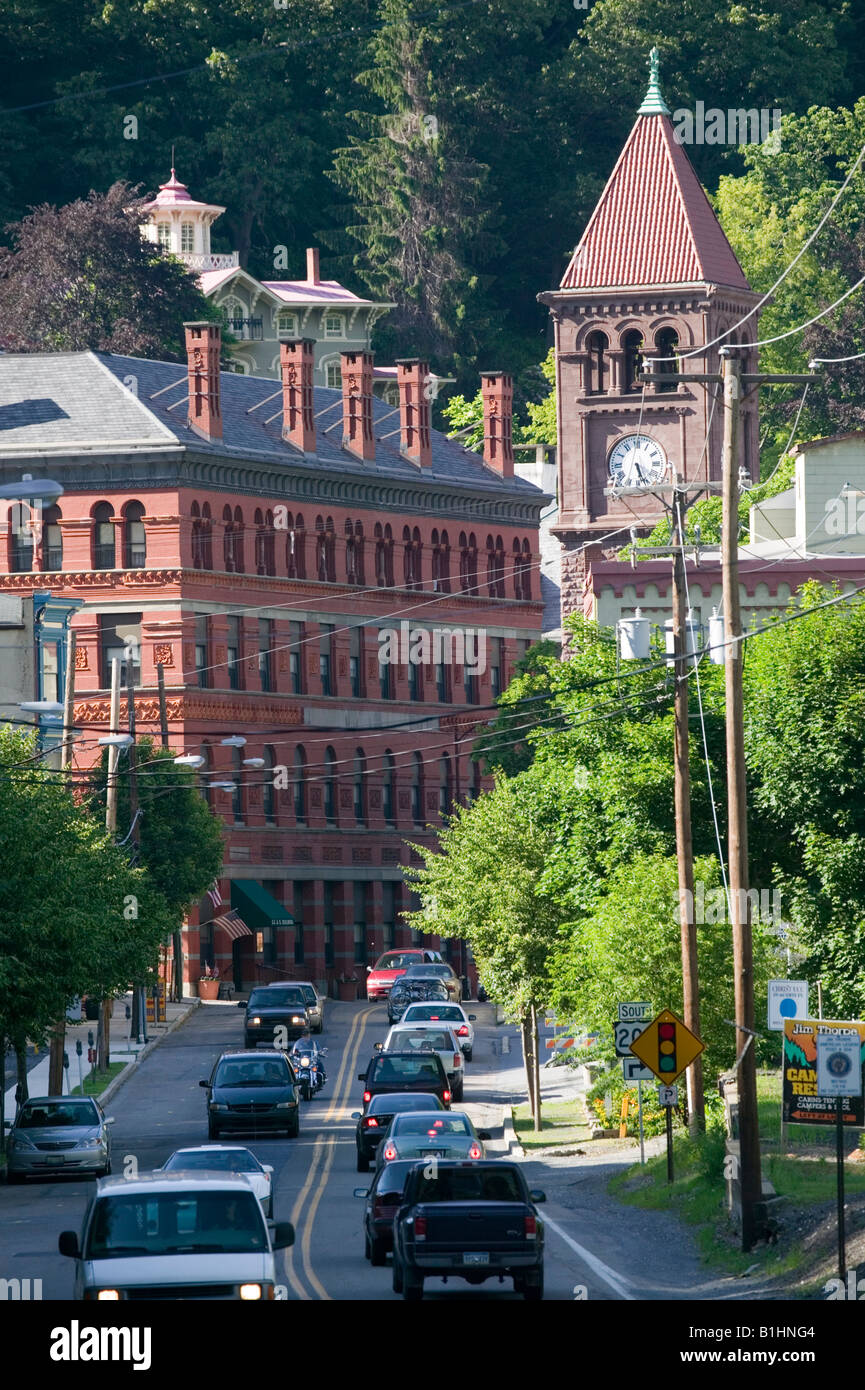 Jim thorpe pennsylvania broadway downtown hires stock photography and