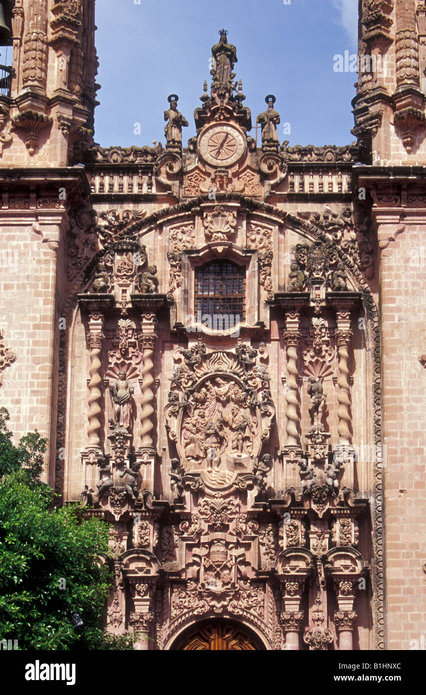 The baroque facade of Santa Prisca Church, Taxco, Guerrero, Mexico Stock  Photo - Alamy
