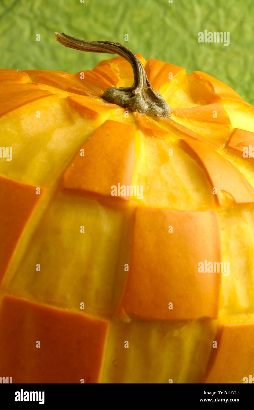 Pumkins with a carved pattern Stock Photo - Alamy