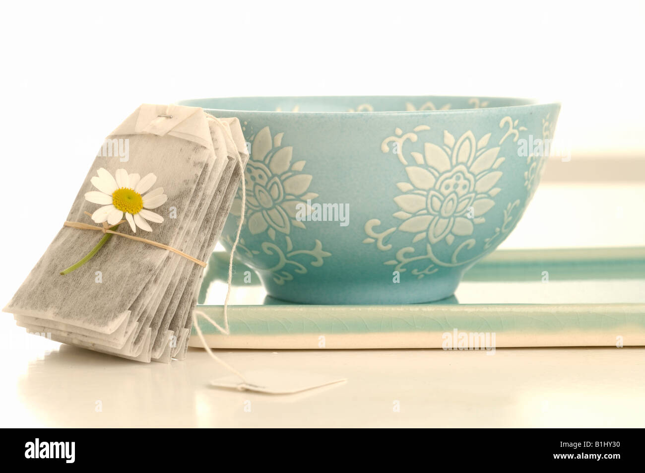Tea bag with chamomile Stock Photo Alamy