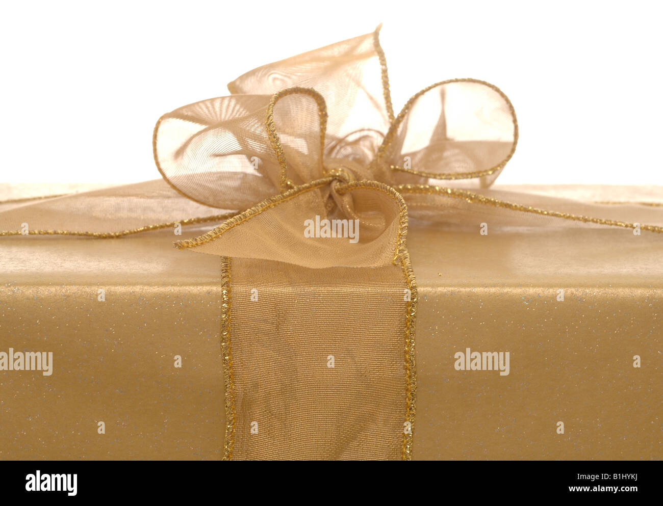 Gold gift Stock Photo