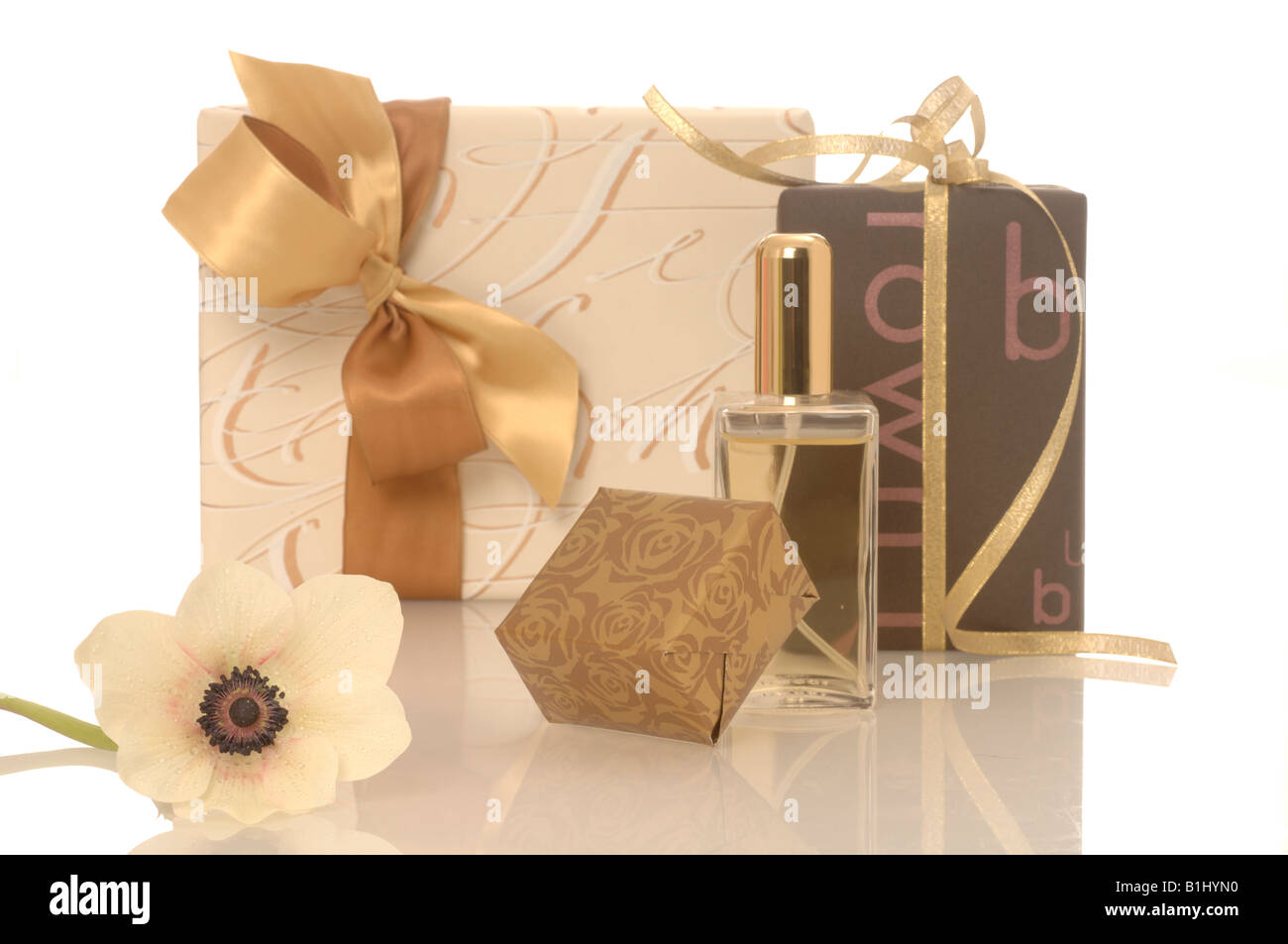 Gifts and small perfume bottle Stock Photo