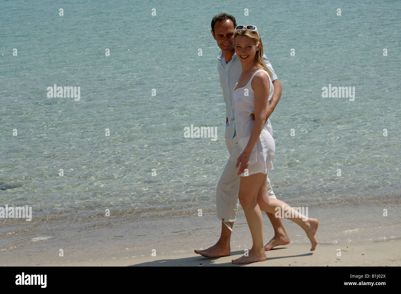 Walk at the beach Stock Photo Alamy