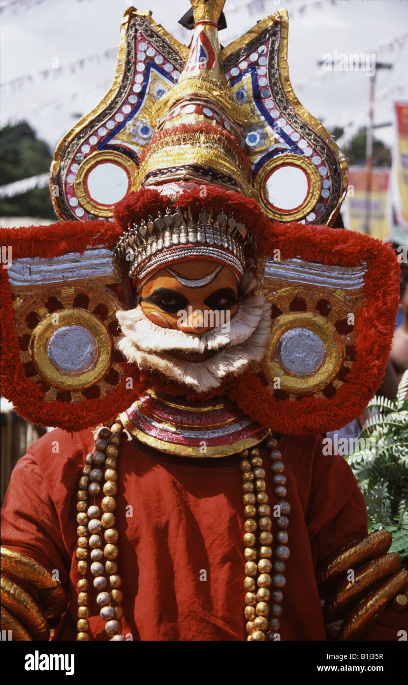 Close-up of a Theyyam dancer, Kerala, India Stock Photo - Alamy