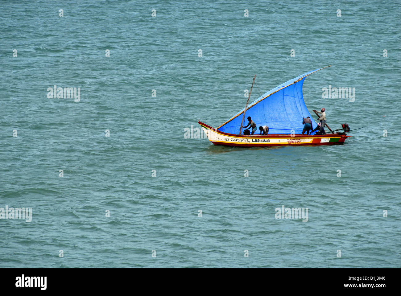 Fishing boat in the sea, Kanyakumari, Tamil Nadu, India Stock Photo Alamy