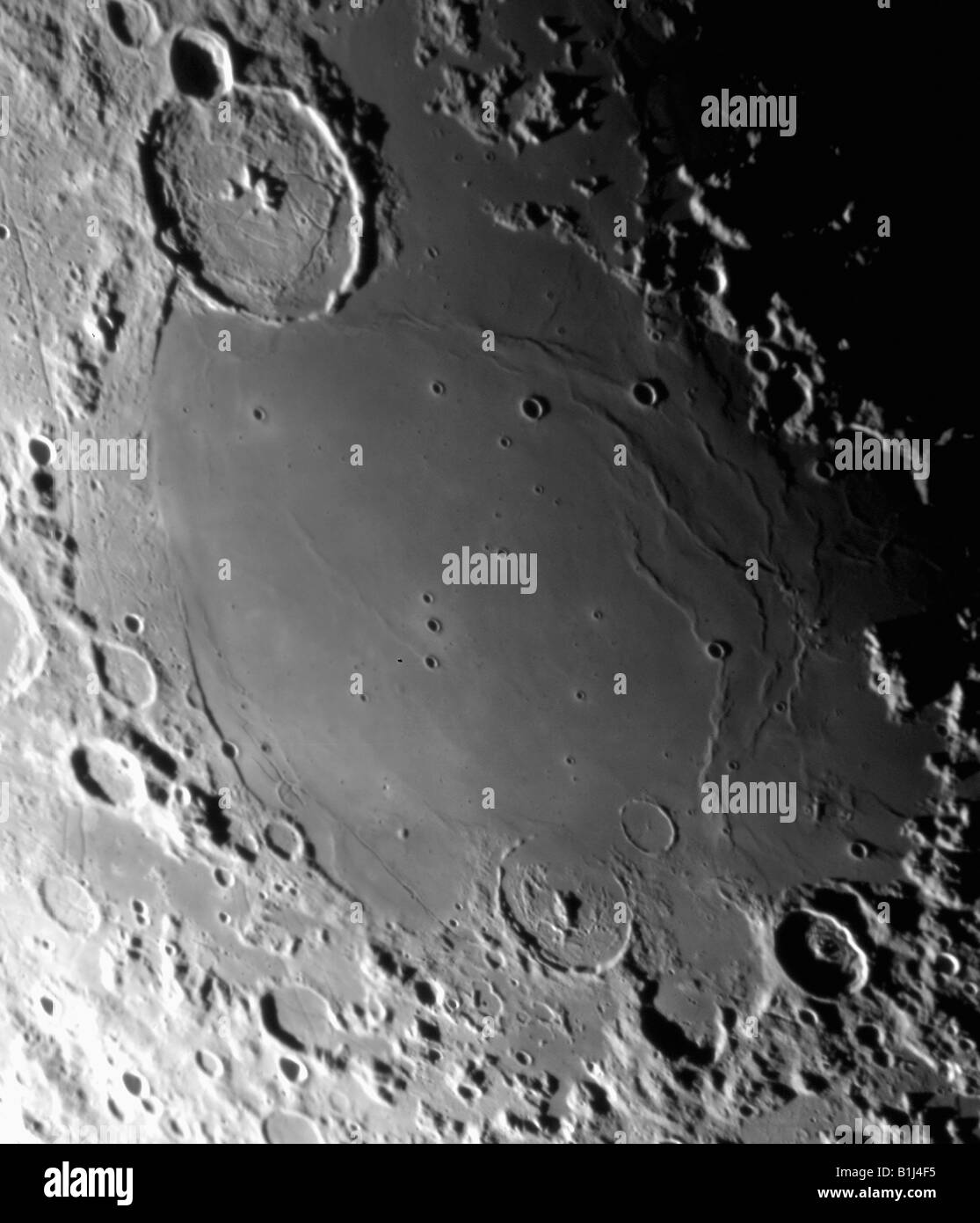 Craters on the Moon Stock Photo