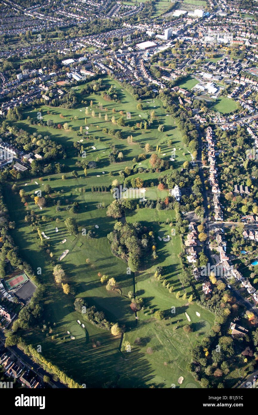 Aerial view north west of North Middlesex Golf Course Friern